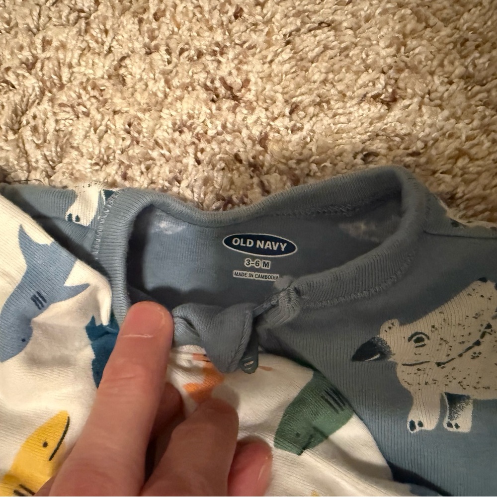 Old Navy Baby PJ Pajama Bundle 3-6M | 5 double Zip Footed Sleepers - Picture 7 of 7